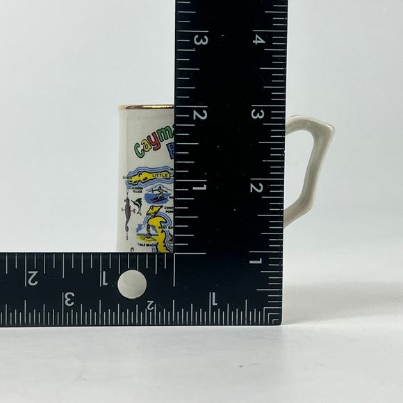 Cayman Islands BWI Miniature Novelty Mug Cup Travel Souvenir Caribbean Sea Map - Picture 8 of 11